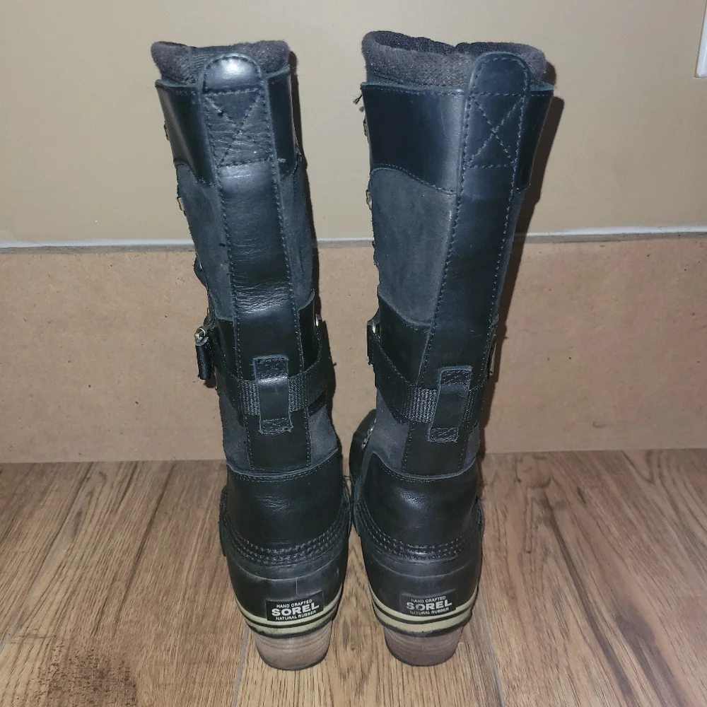 Sorel Black Lace-Up Winter & Rain Tall Boots - Picture 3 of 5
